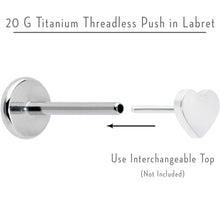 20G 5/16 G23 Titanium Threadless Post Only Labret Tragus Nose