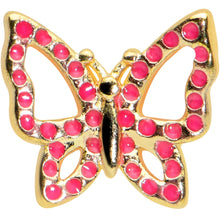 16G 5/16 Gold Tone Sweet Simple Butterfly Labret Monroe Tragus