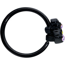 20G 5/16 Clear Gem Black Witch Hat Halloween Nose Hoop