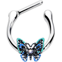 16G 5/16 Aurora Gem Colorful Butterfly Glam Cartilage Clicker