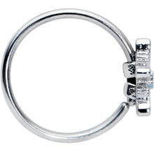 20G 5/16 Snowflake Blues Christmas Nose Hoop