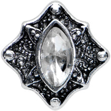 16G 5/16 Clear Gem Retro Rhombus Labret Monroe Tragus