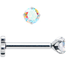 16G 5/16 Aurora CZ G23 Titanium Threadless Flower Labret Tragus