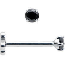 18G 5/16 Black CZ G23 Titanium Threadless Flower Labret Tragus