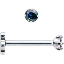 18G 5/16 Vitrail CZ G23 Titanium Threadless Flower Labret Tragus
