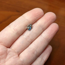 16G 5/16 Clear Blue Gem Texture Hamsa Labret Monroe Tragus