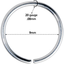 20G 9mm Grade 23 Titanium Bendable Hoop Ring