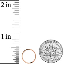 20G 3/8 Rose Gold Tone PVD Grade 23 Titanium Bendable Hoop Ring