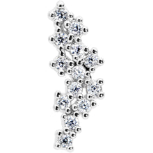 16G 5/16 CZ Gem Texture Arc Internal Thread Labret Monroe Tragus
