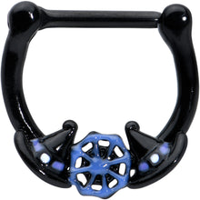 16G 5/16 Black Spider Web Witch Hat Halloween Cartilage Clicker