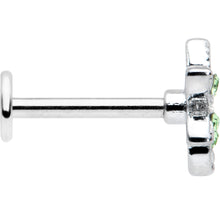 16G 5/16 Green Gem Textured Pot Leaf Labret Monroe Tragus
