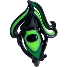 20G 5/16 Black Striking Peacock Feather Nose Hoop