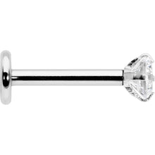 16G 5/16 Clear Gem Round End Internally Threaded Labret Tragus