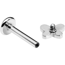 16G 5/16 Simple Butterfly Internally Threaded Labret Monroe Tragus