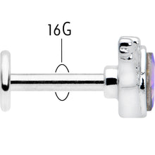 16G 1/4 Aurora Gem Deco Waves Labret
