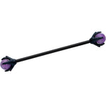 14G Purple Amethyst Black Skeleton Hand Industrial Barbell 38mm