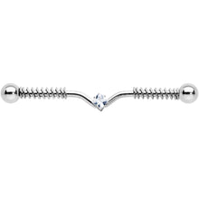 14G Clear Gem Vee Spring Coil Project Bar 38mm