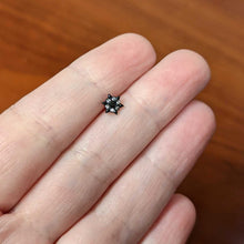 16G 5/16 Clear CZ Gem Black Abstract Sun Labret Monroe Tragus