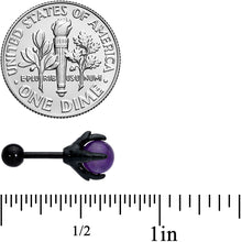 16G 1/4 Purple Amethyst Black Claw Hand Cartilage Tragus Earring