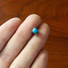 16G 1/4 Blue Turquoise Claw Hand Cartilage Tragus Earring