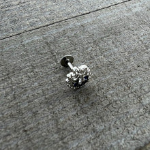 16G 1/4 Blue Clear Gem Abstract Arch Labret