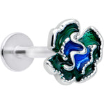 16G 5/16 Spring Flower Green Blue Labret Monroe Tragus