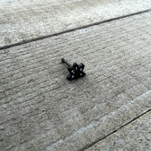 20G 1/4 Purple Gem Black Skull Blossom Nose Bone