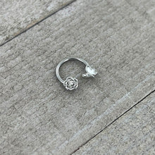 16G 3/8 Clear Gem White Butterfly Flower Horseshoe Circular Barbell