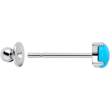 3.5mm Blue Turquoise Stone Implant Grade Titanium Stud Earrings