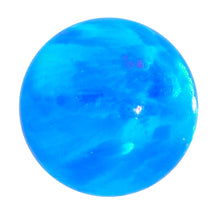 16G 5/16 Blue Synthetic Opal Titanium Threadless Flower Labret