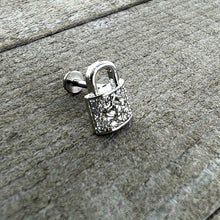 16G 1/4 Clear CZ Gem Lock It Up Labret