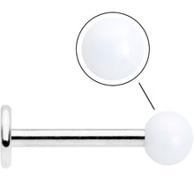 16G 5/16 Matte White Aurora Labret Monroe Tragus