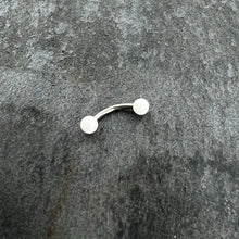 16G 5/16 Matte White Aurora Curved Eyebrow Ring