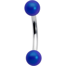 16G 5/16 Matte Blue Aurora Curved Eyebrow Ring