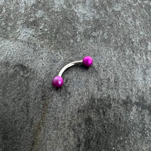 16G 5/16 Matte Purple Aurora Curved Eyebrow Ring