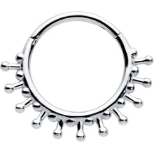 16G 3/8 Splatter Effect Hinged Segment Ring