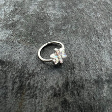 20G 5/16 Aurora Gem Fancy Flower Seamless Nose Hoop