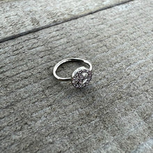 20G 5/16 Faint Pink Gem Retro Peace Sign Seamless Nose Hoop