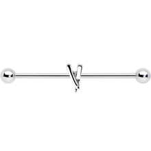 14G Straight Razor Industrial Barbell 38mm
