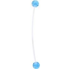 Pink Blue Glitter Glamour PTFE Pregnancy Belly Ring