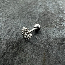 16G 1/4 Clear Gem Starry Flower Cartilage Tragus Earring