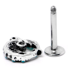 16G 5/16 Leaping Blue Dolphin Labret Monroe Tragus