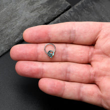 16G 3/8 Leaping Blue Dolphin Hinged Segment Ring