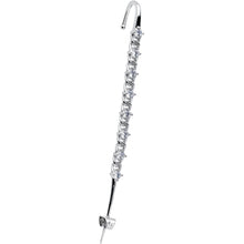 Clear CZ Gem Links Ear Cuff Bar Earring