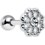 16G 1/4 Clear Gem Baroque Fabulous Flower Cartilage Tragus Earring