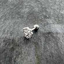 16G 1/4 Clear Gem Baroque Fabulous Flower Cartilage Tragus Earring