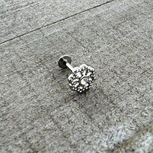 16G 5/16 Clear Gem Baroque Fabulous Flower Labret Monroe Tragus