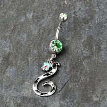 Green Gem Officially Licensed Beetlejuice SandWorm Dangle Belly Ring