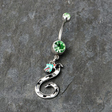 Green Gem Officially Licensed Beetlejuice SandWorm Dangle Belly Ring