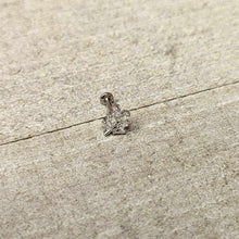 16G 1/4 Clear CZ Gem Leafy Branch Threadless Labret Tragus